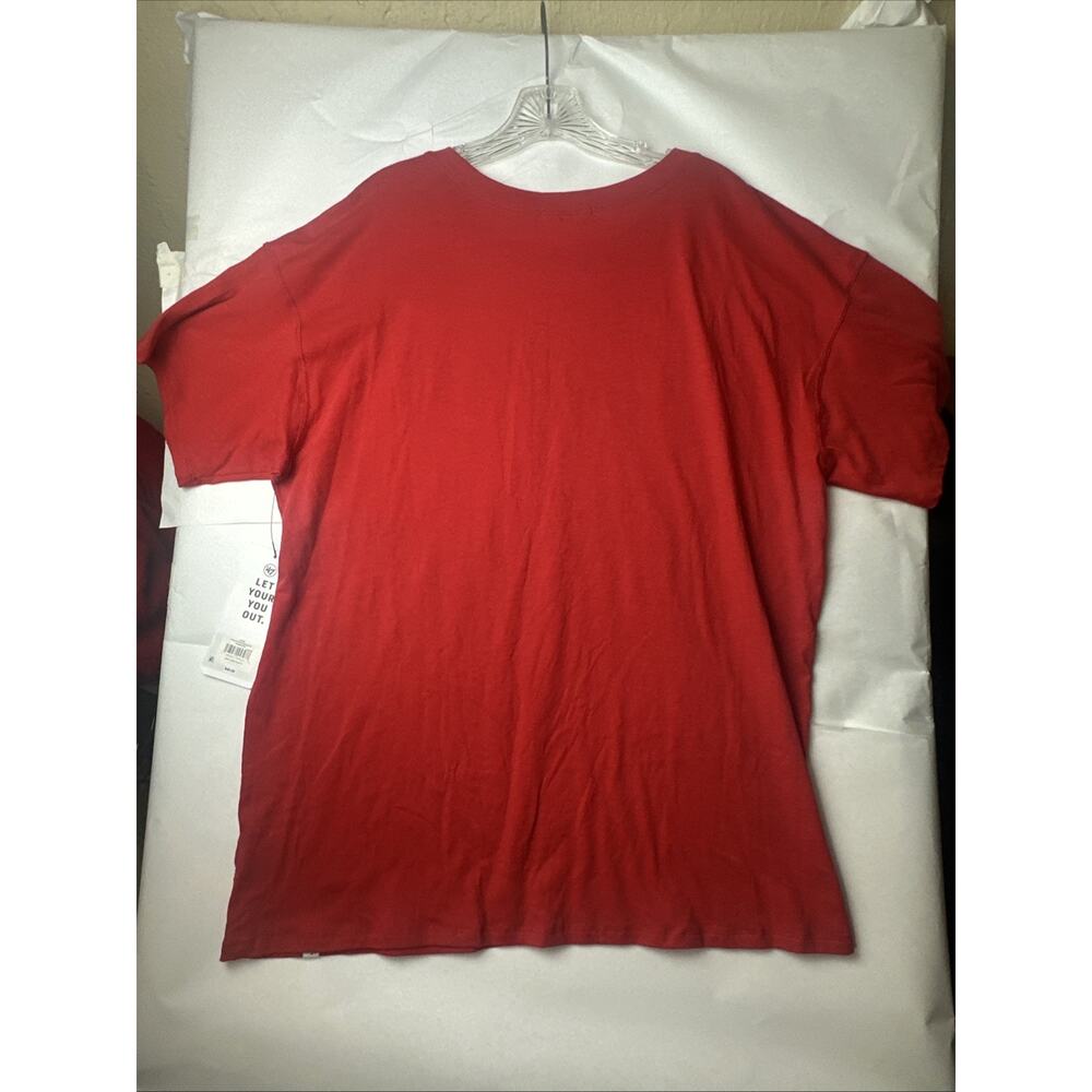 NWT ‘47 NFL New York Giants Racer Red Go Big Blue Women’s T-Shirt Sz L - Picture 11 of 11
